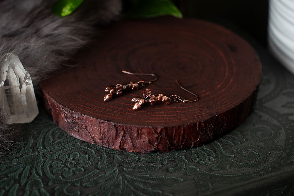 Thumbnail: Diamond Quartz Twig Earrings