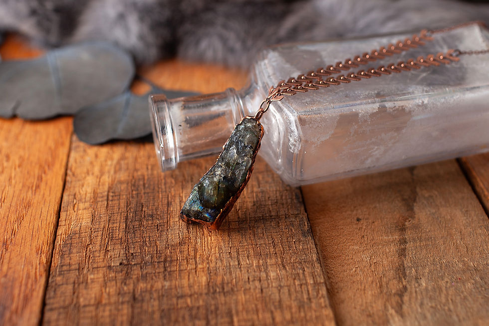 Thumbnail: Raw Labradorite Necklace