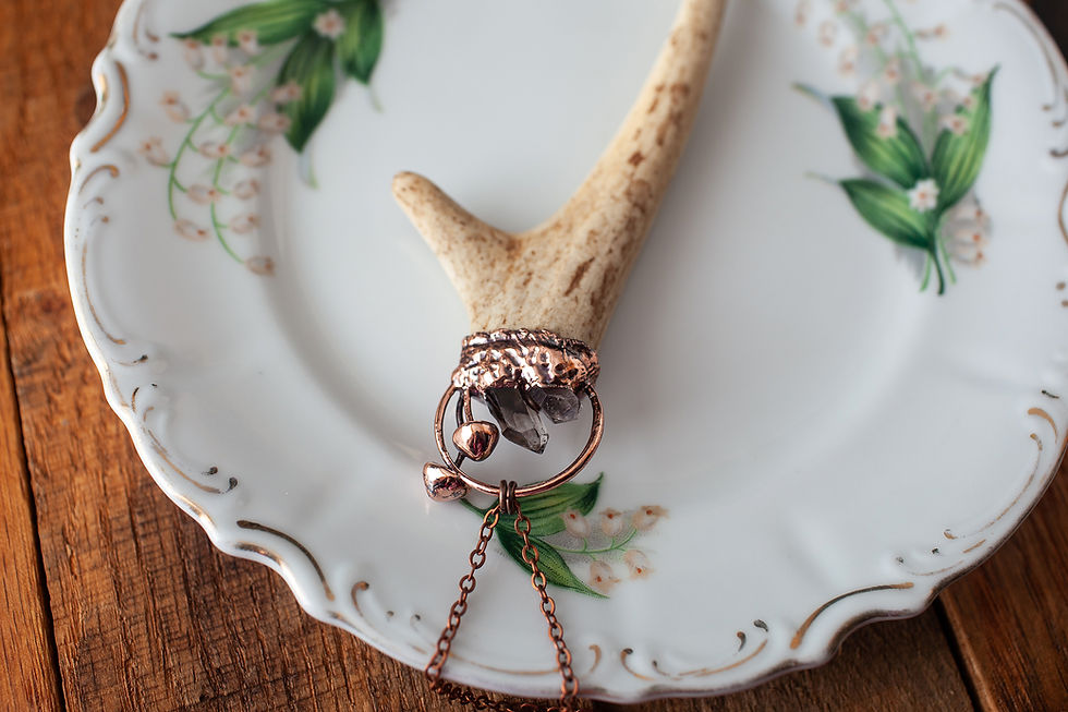 Thumbnail: Smoky Quartz Deer Shed Pendant