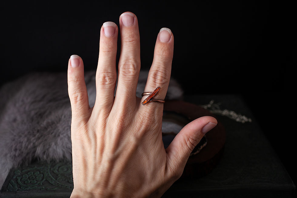 Thumbnail: Orange Tourmaline Ring - Size 7