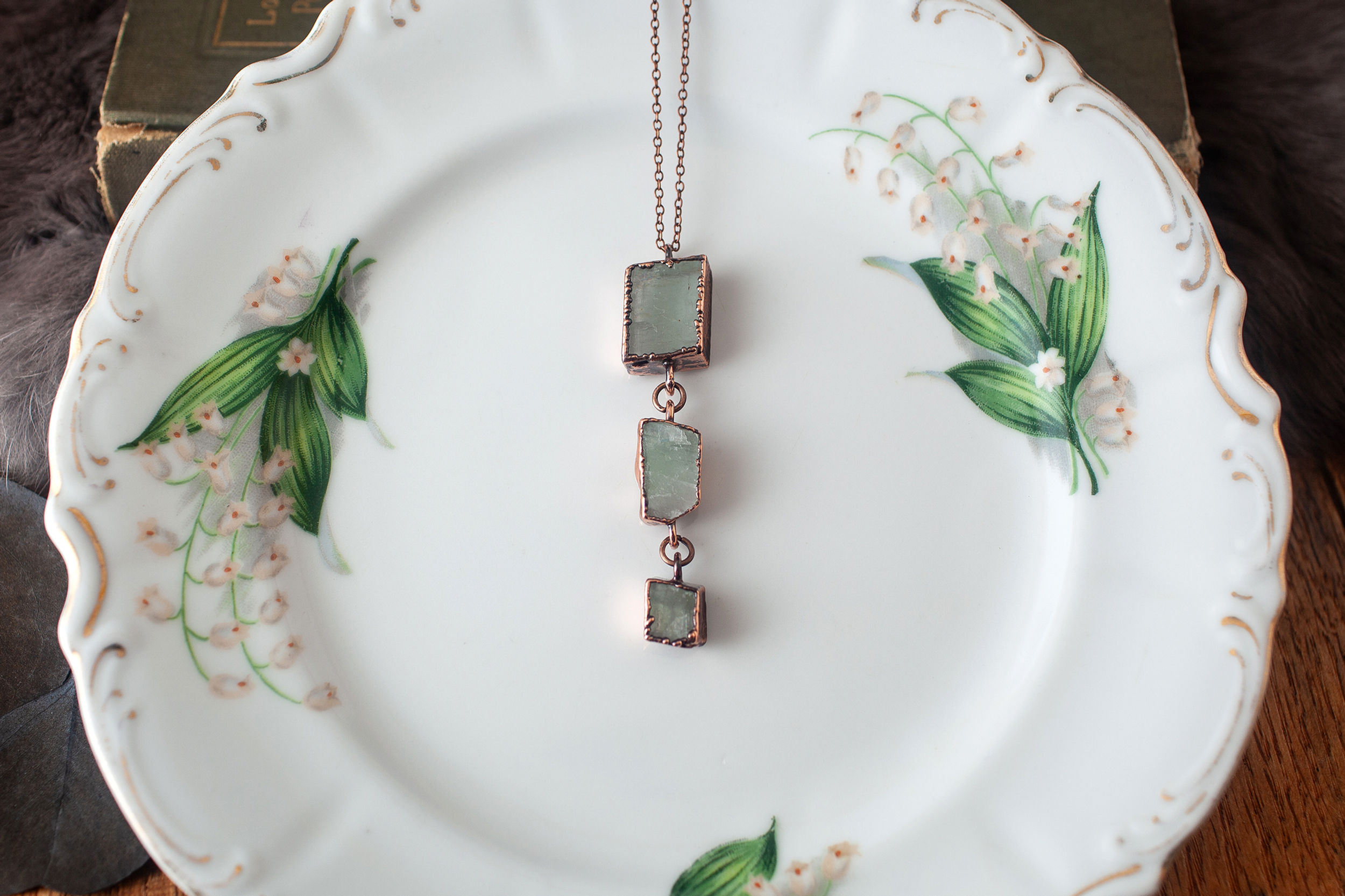 Green Calcite Trio Pendant