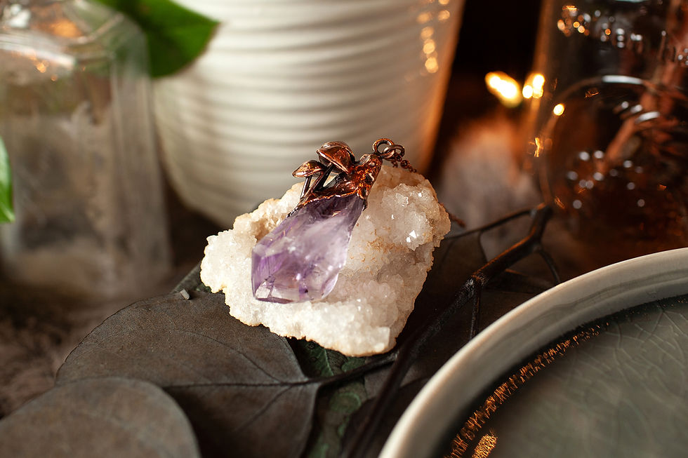 Thumbnail: Amethyst Mushroom Necklace
