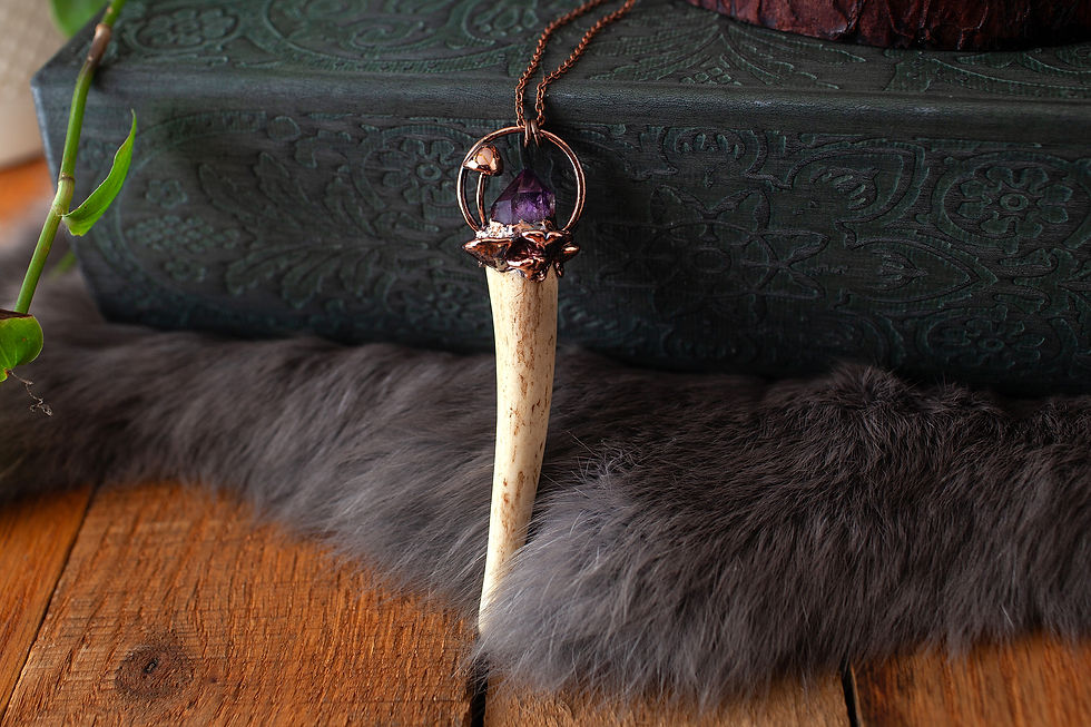 Thumbnail: Amethyst Deer Shed Pendant