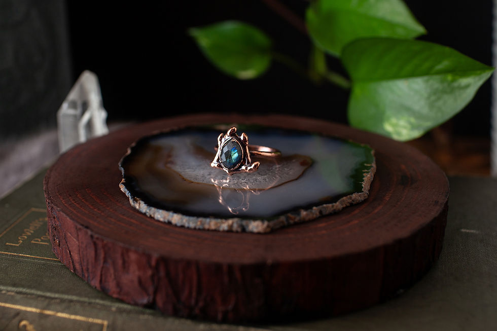 Thumbnail: Labradorite Woodland Ring / Size 10
