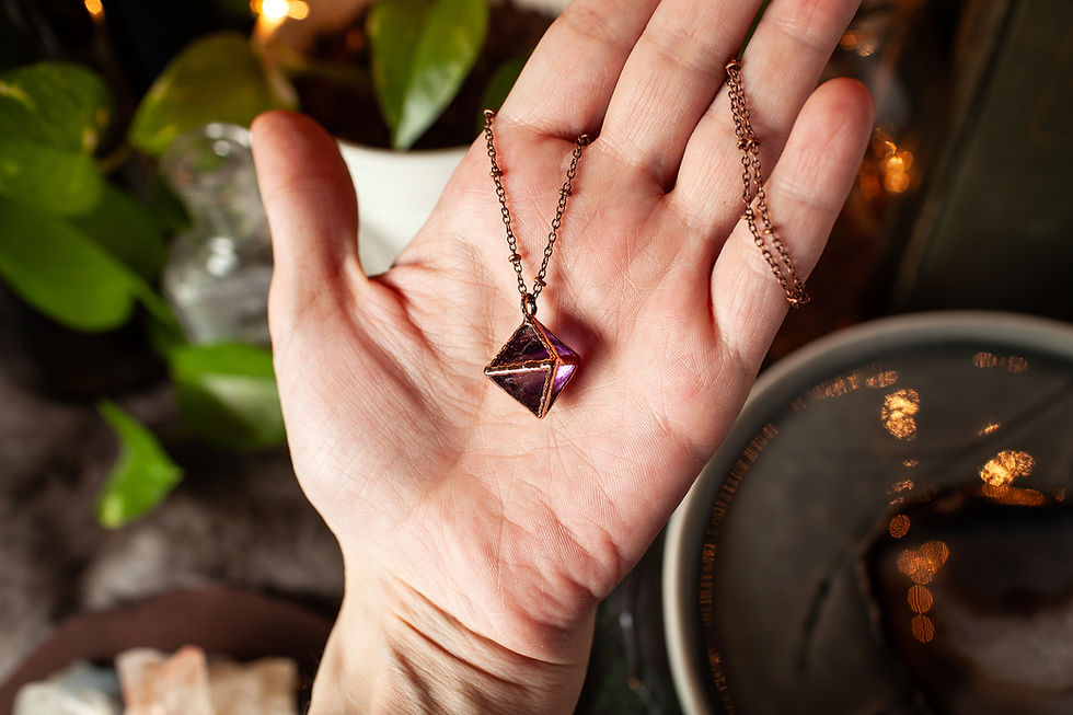 Thumbnail: Fluorite Octahedron Crystal Necklace