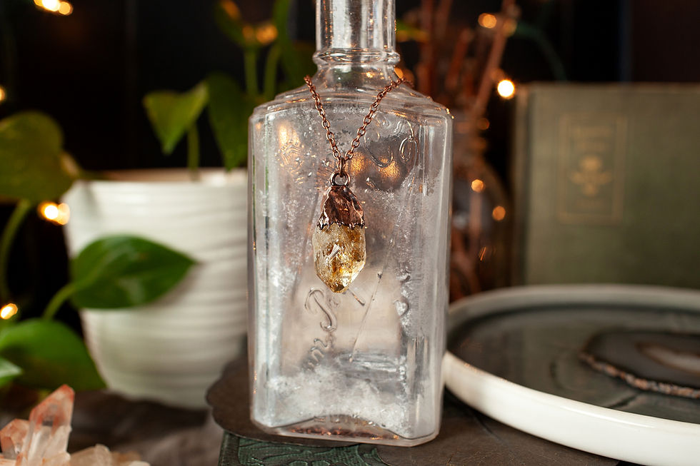 Thumbnail: Raw Citrine Crystal Necklace