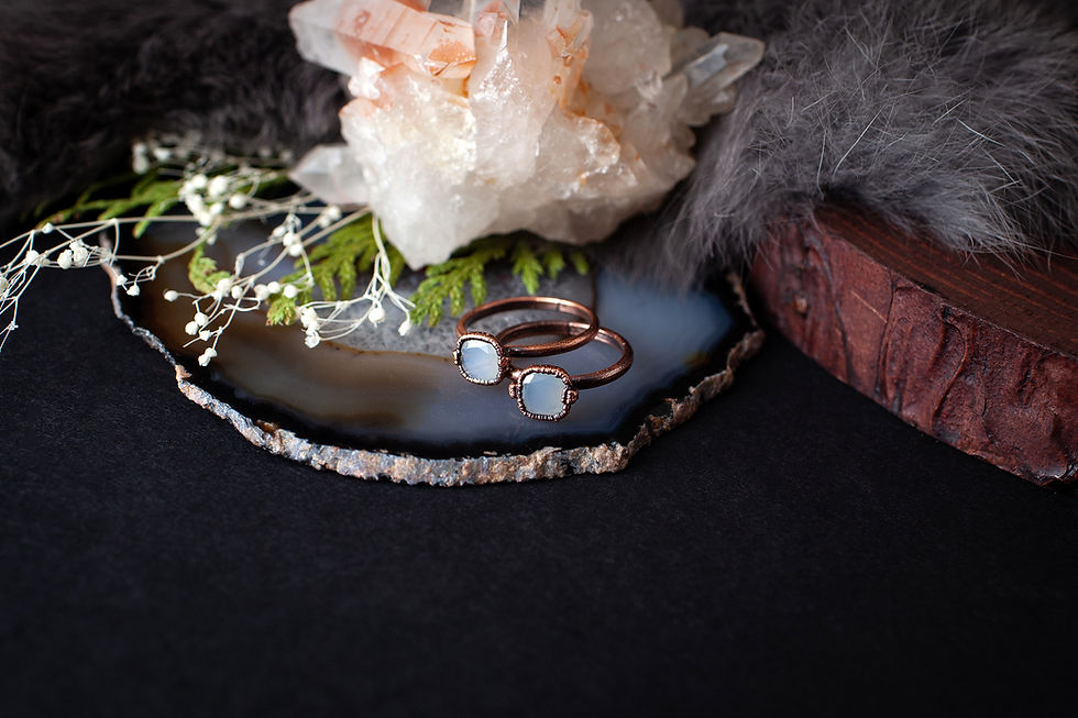 Thumbnail: Dainty Blue Chalcedony Ring