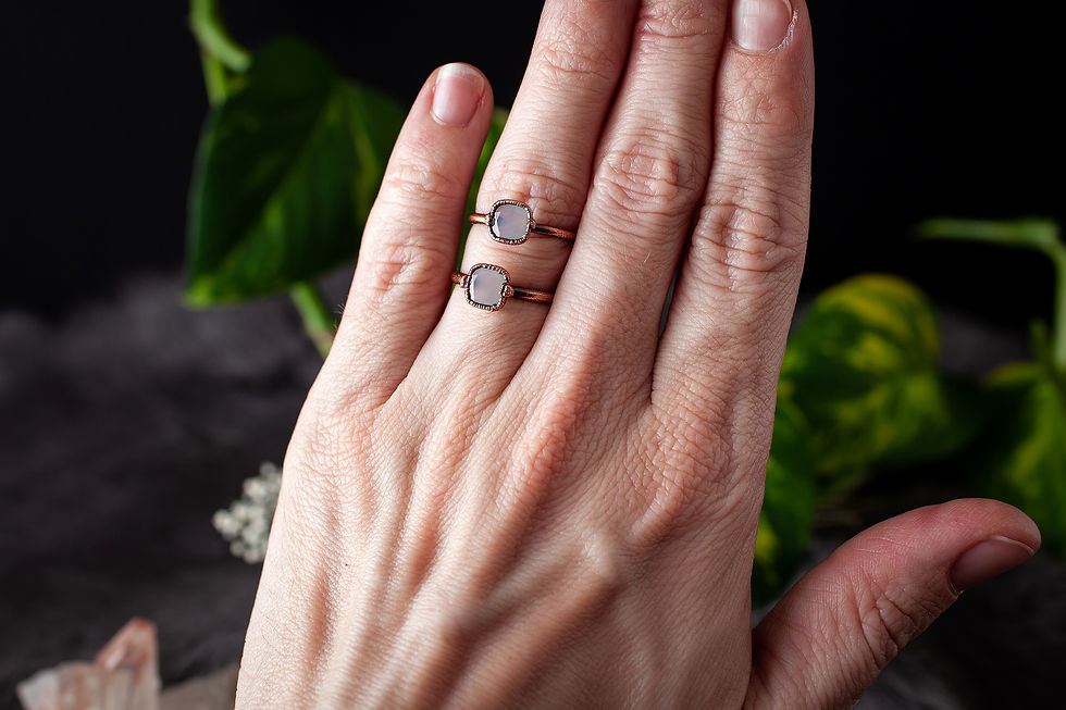 Thumbnail: Dainty Blue Chalcedony Ring