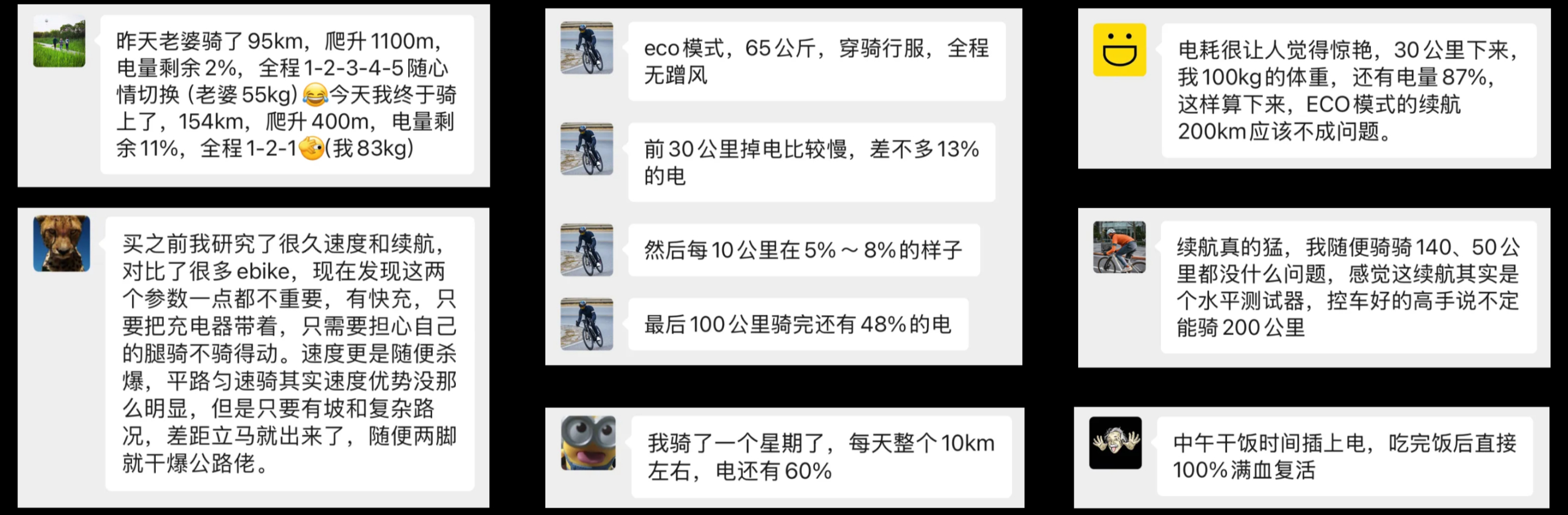 ▲VAPOR车主反馈实际续航可高达200公里