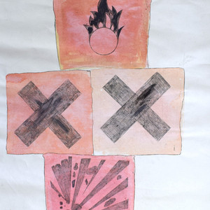 Playground, canvas, gloves and thermochromic ink 2024
