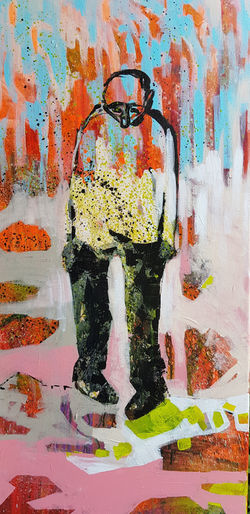 _Smętek_,akryl na płótnie, 40x70, 2018'