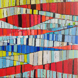Granice, akryl na płótnie, 60x60, 2019'.