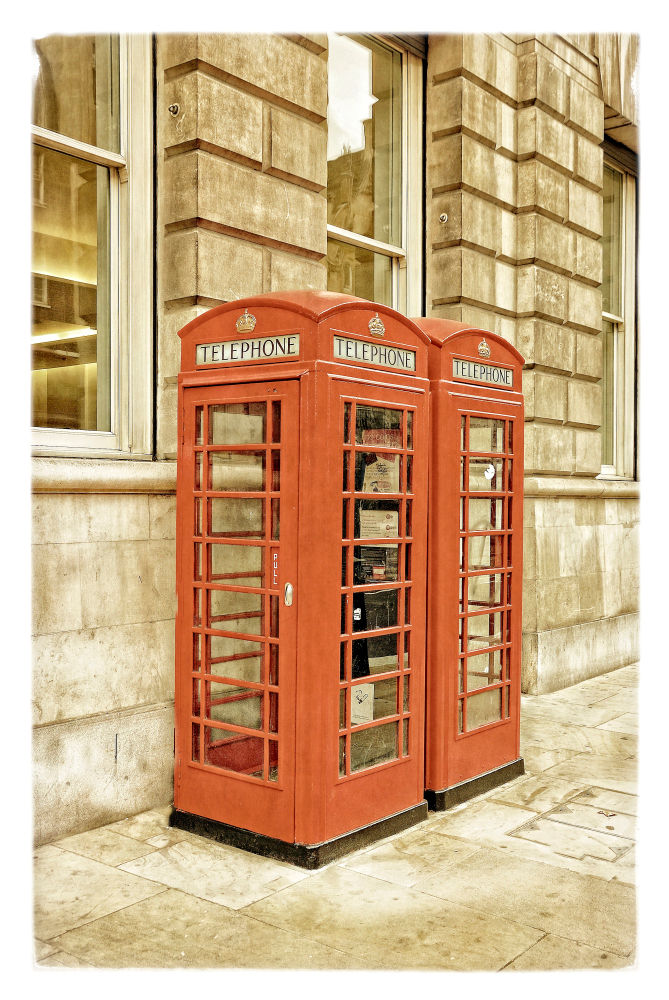cabine telefone em Londres