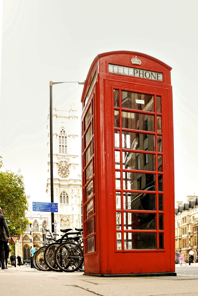 cabine de telefone em londres