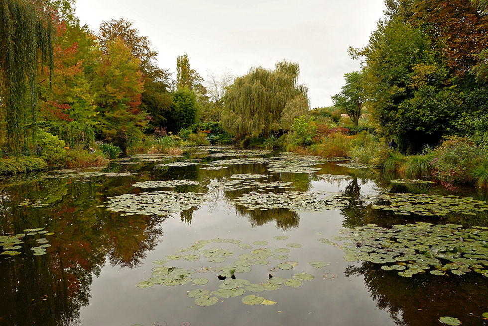 jardim com lago na frança