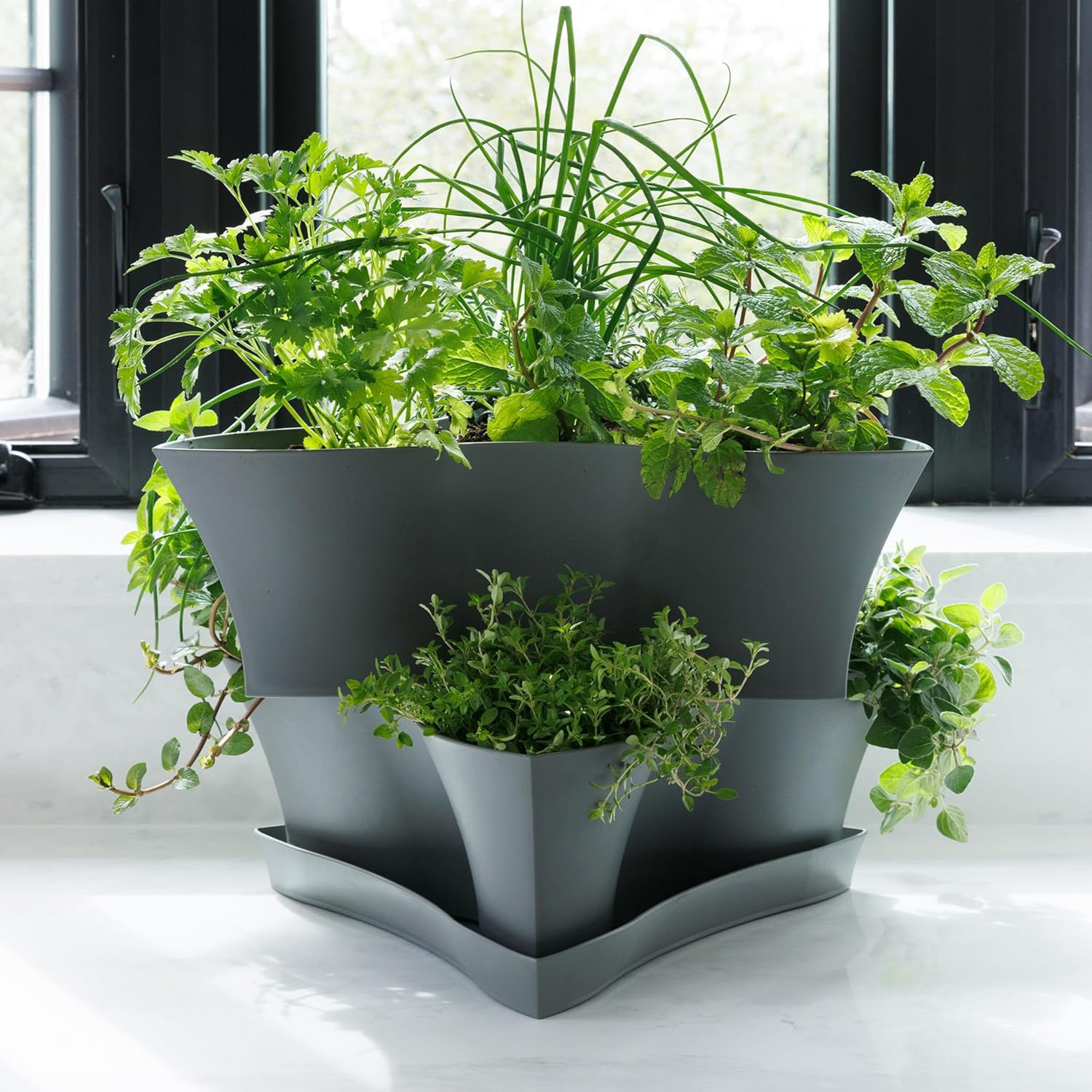 Bloem Collins Modular 2-Tier Multi-Level Vertical Planter