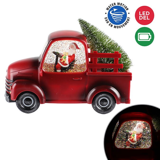 Thumbnail: Santa in Red Truck Water Lantern/Snowglobe