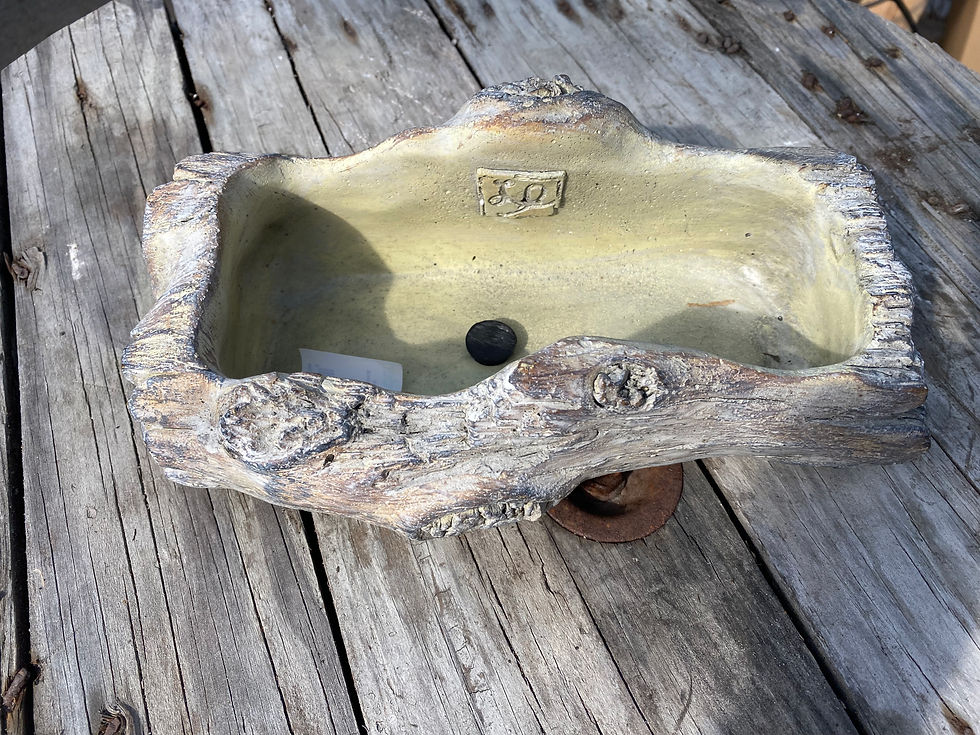 Thumbnail: 11" Faux Log Planter