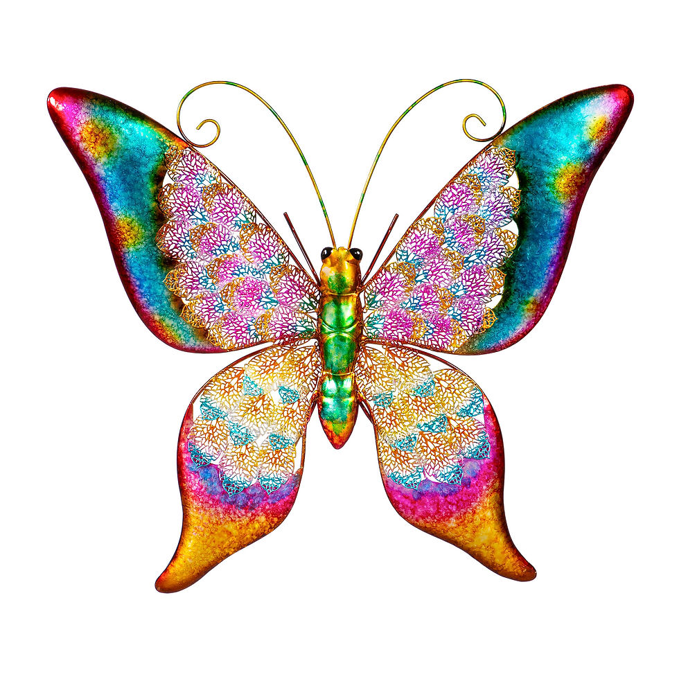 Thumbnail: Metal Colourful Butterfly Wall Décor