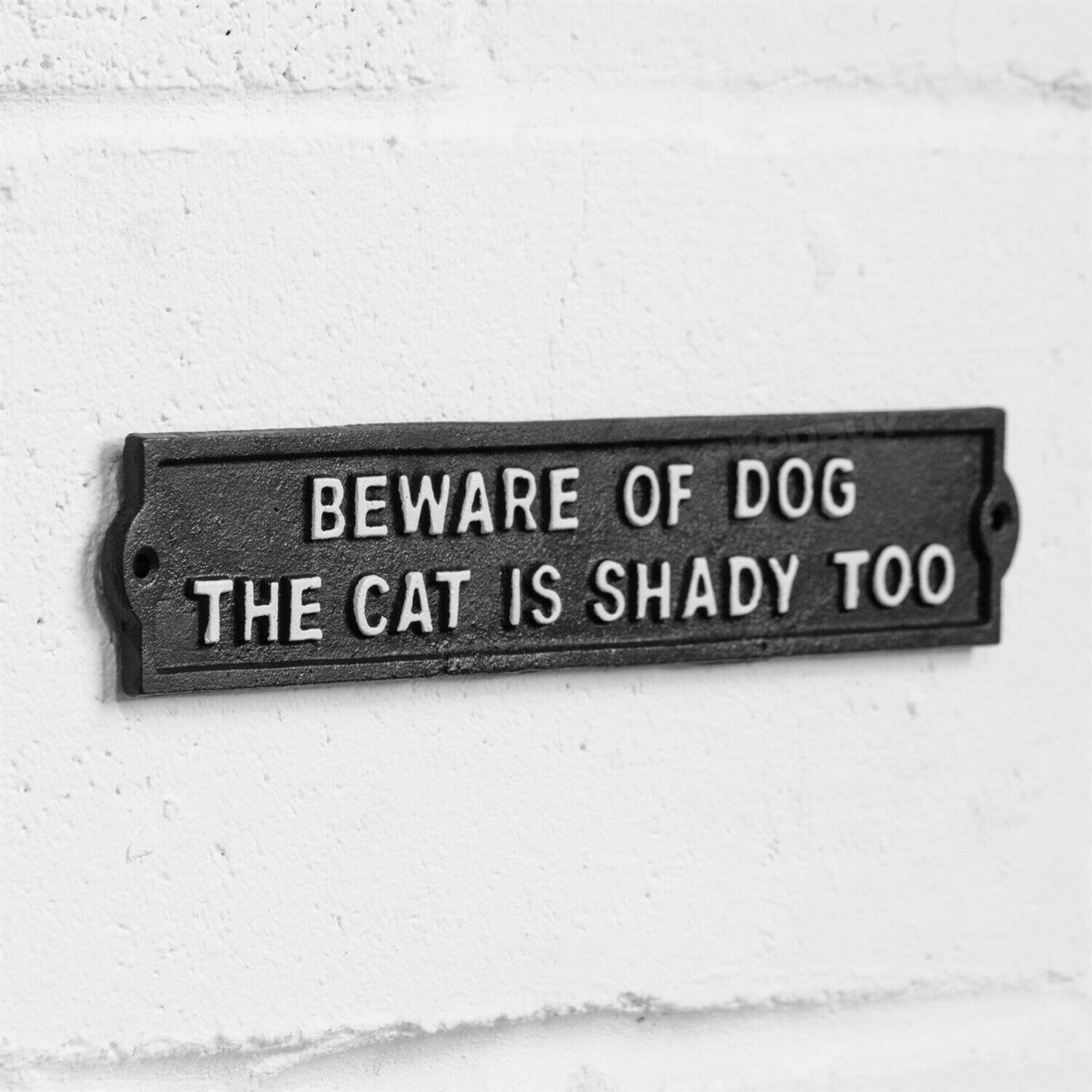 Beware of Dog Cast Iron Sign