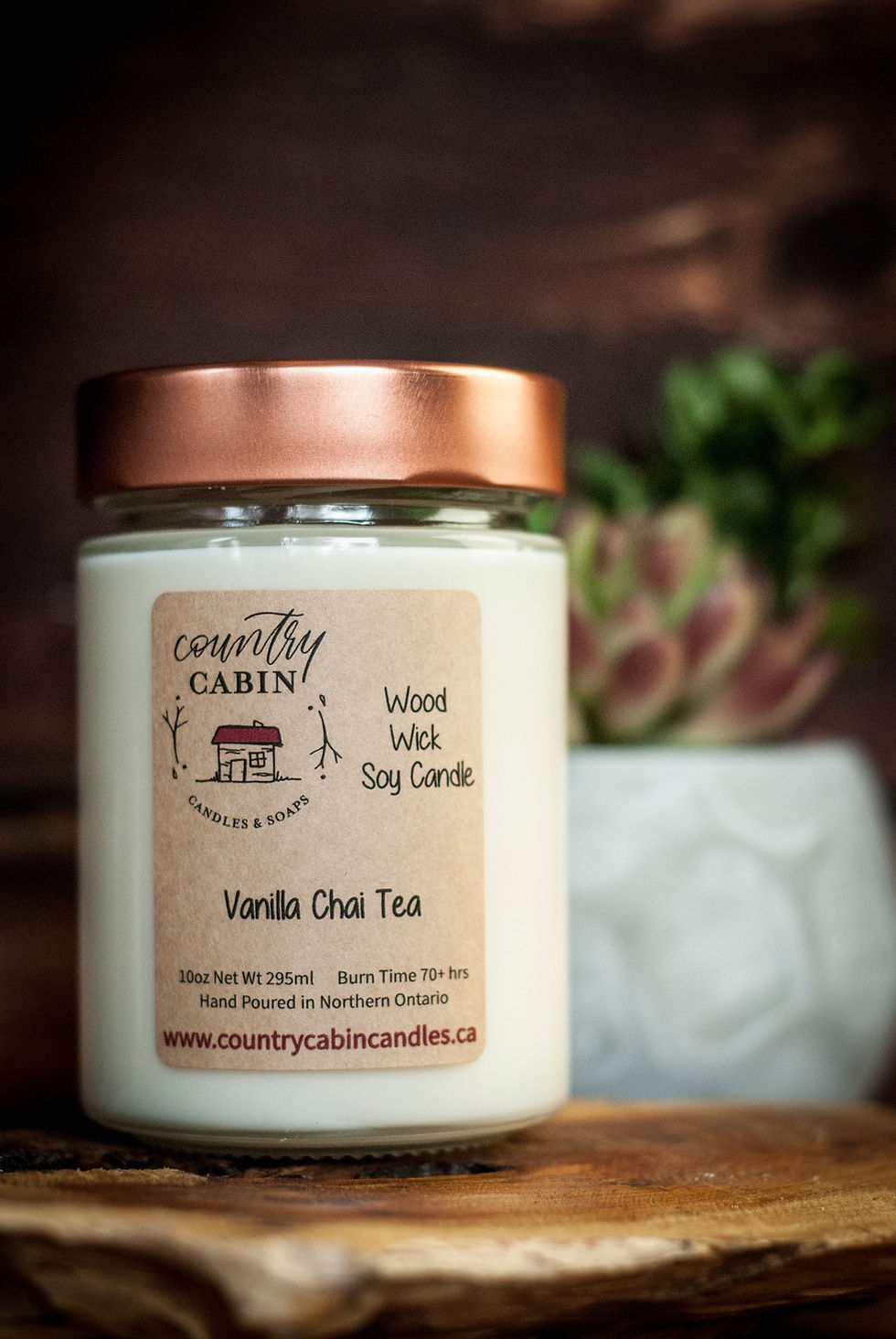 Country Cabin Wood Wick Candle