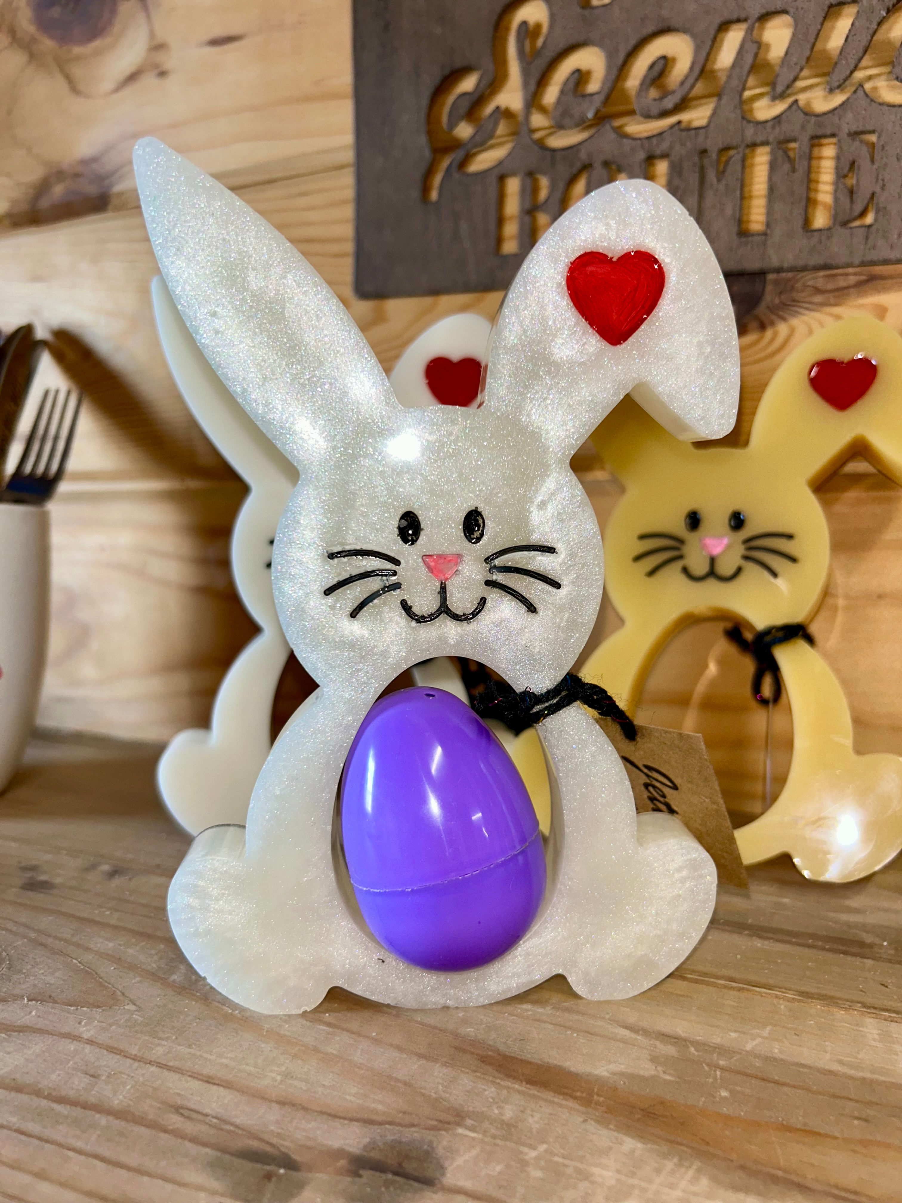 Resin Bunny Egg Holder