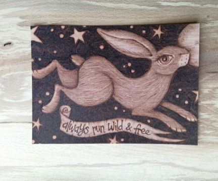 Thumbnail: A Set of 6 Postcards Taken From Original Wood Burnings Pyrography