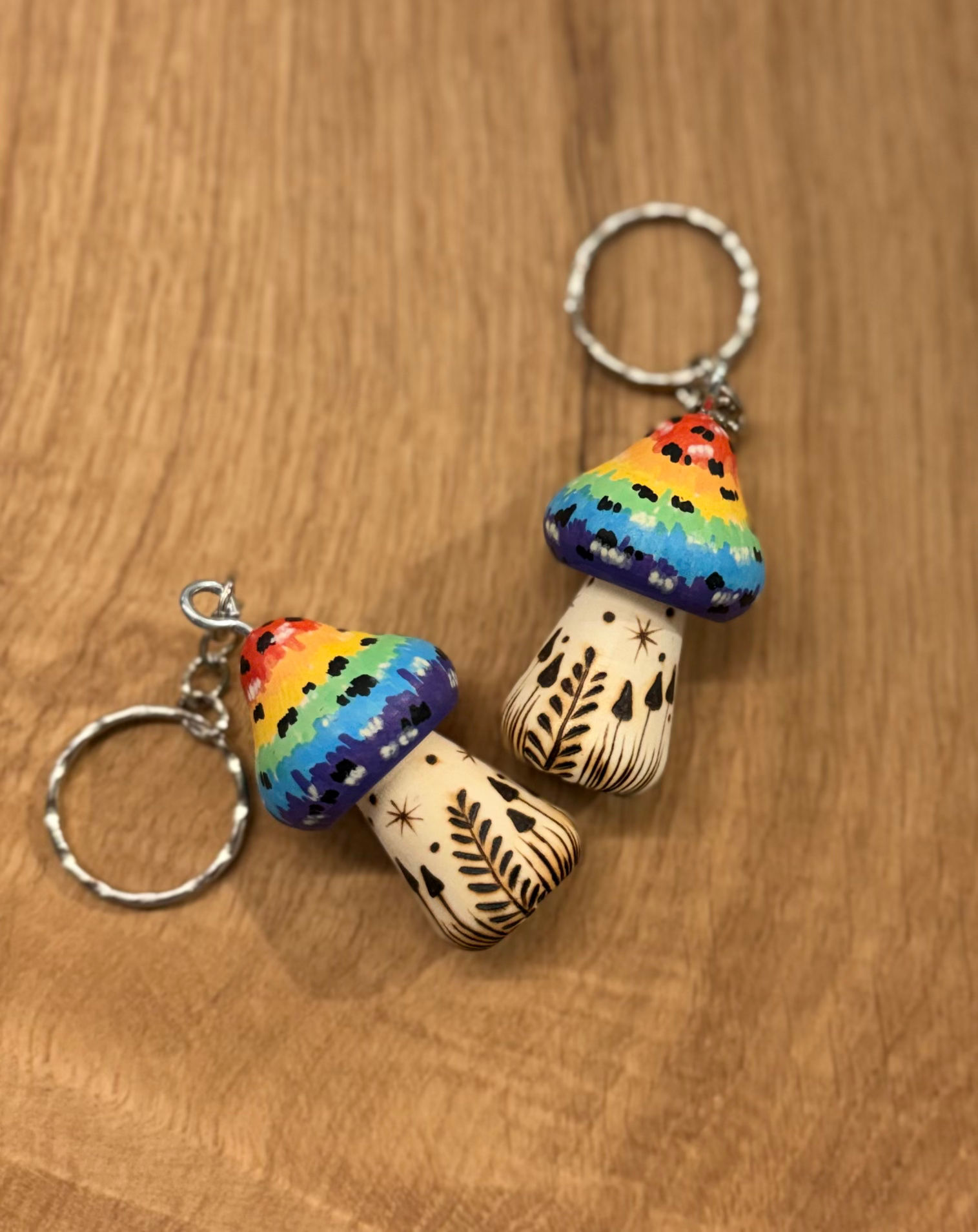 Pride Mushroom Keyring 🍄