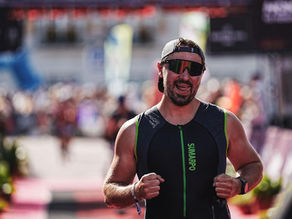Client competing in Portugal Ironman 70.3