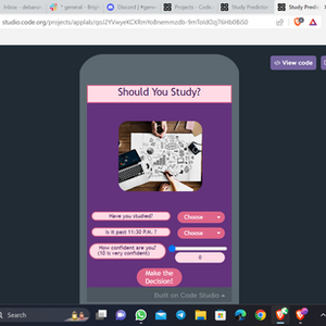 App: Should You Study? quiz