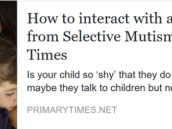 My article in the 'Primary Times'