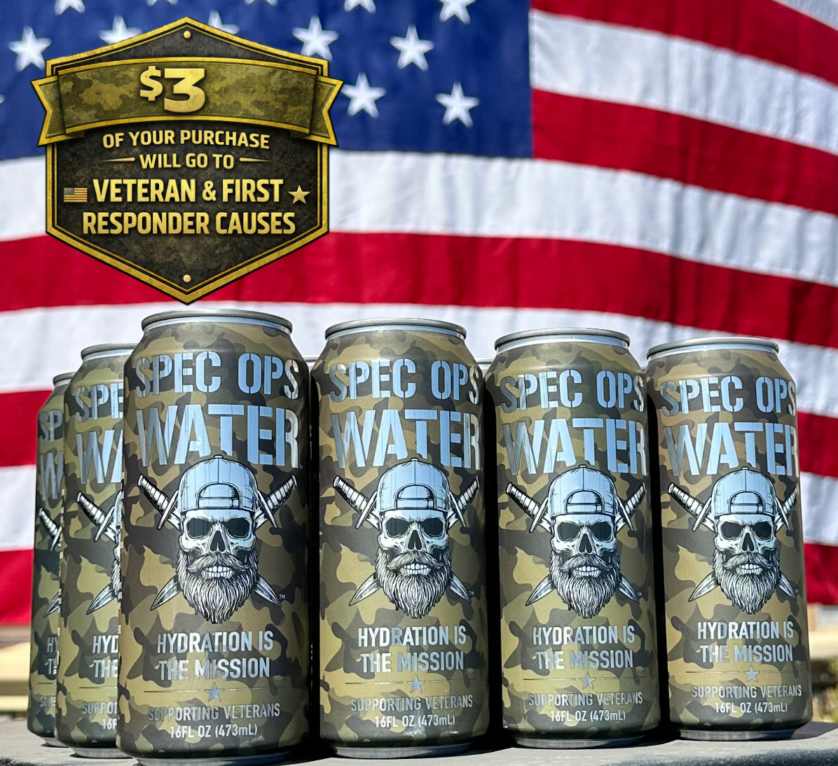 Spec Ops Water – 12-Pack (16 fl oz cans)