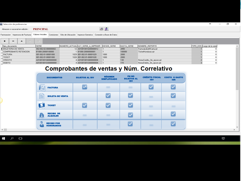 CONFIGURACION DE FACTURAS