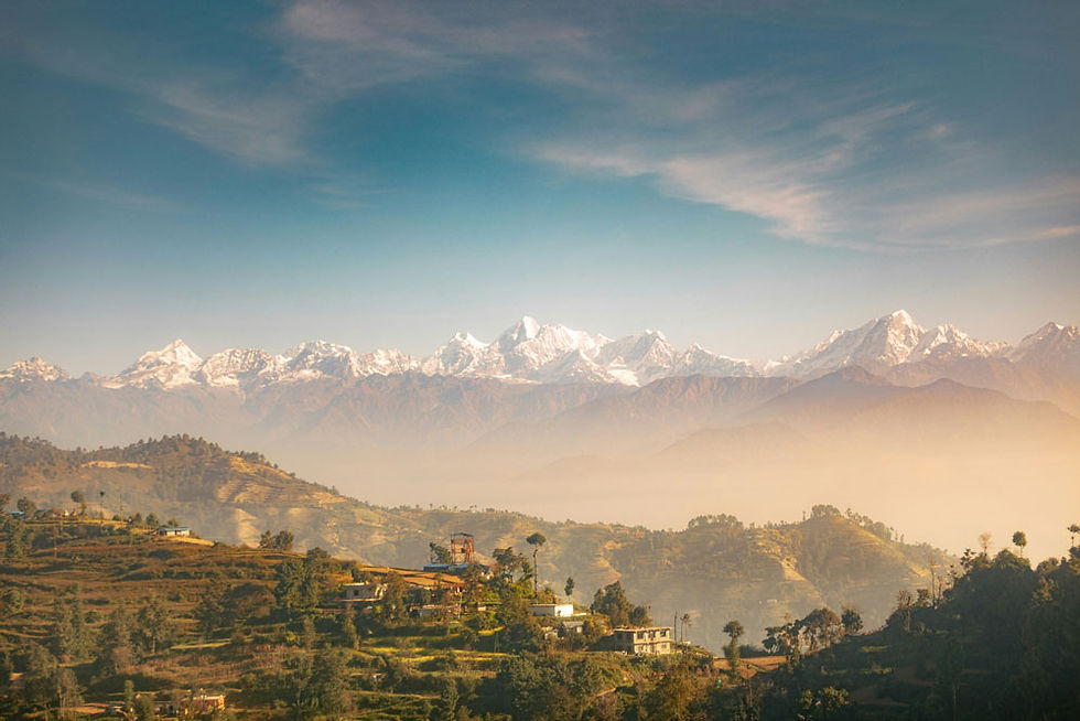 The mighty Himalayas from Kathmandu