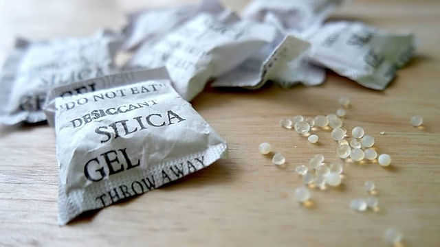 Silica Gel used to control moisture (Amazon.com)