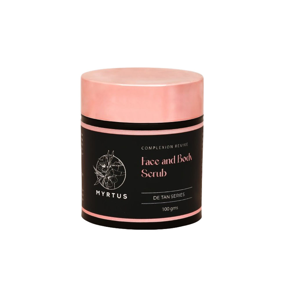 100% natural Myrtus Face and Body Scrub without harmful chemicals and additives.
