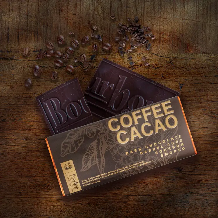 Bourbon Smoked Cacao and Coffee Bean Dark Chocolate Bar