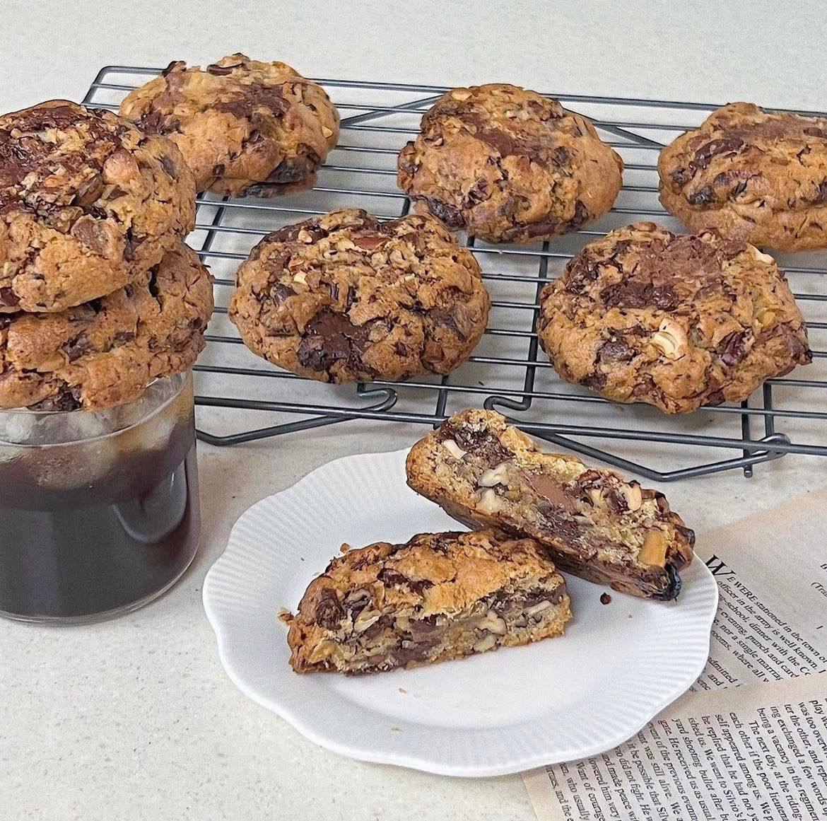 Chunky Choco Nut Cookies