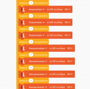 ΣΤ2 Άσκηση 1 Ενεργοποιώ Απενεργοποιώ τα leds