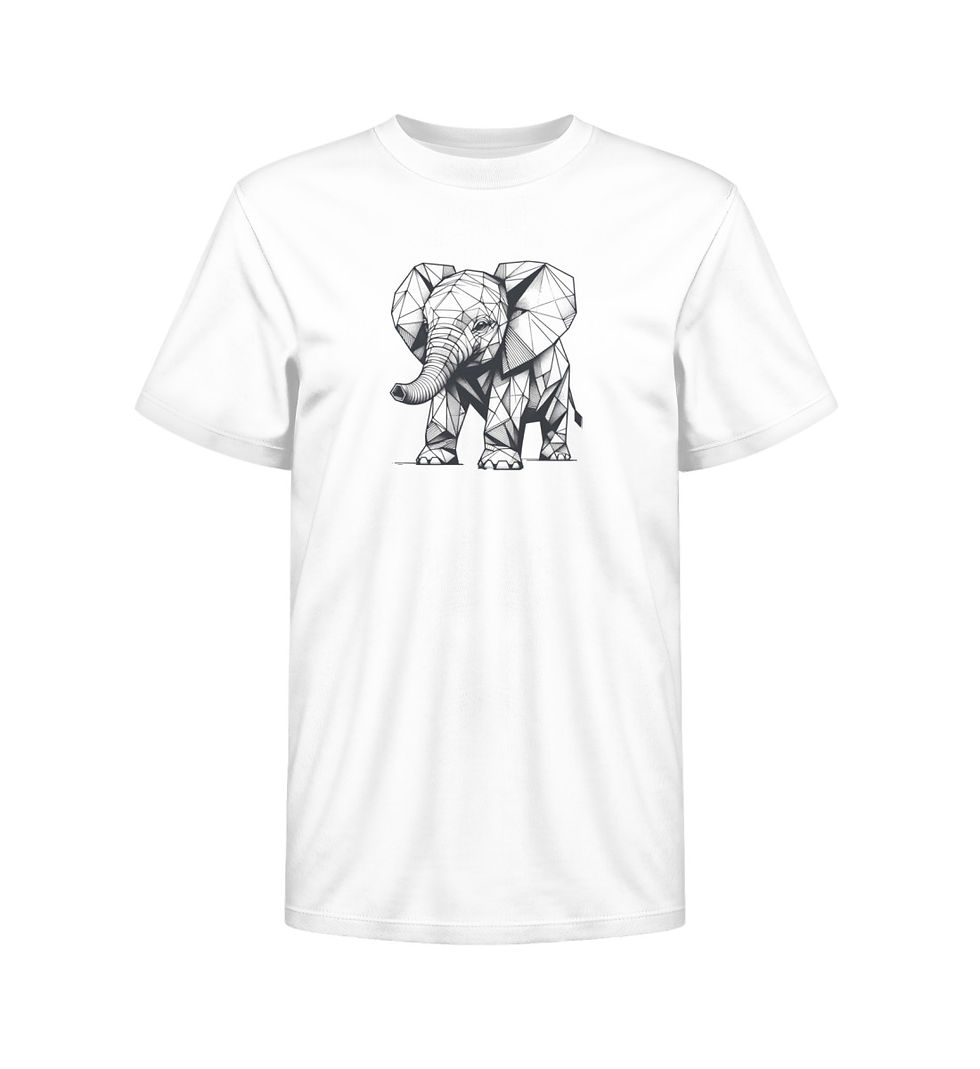 Geometric Elephant Kids Shirt
