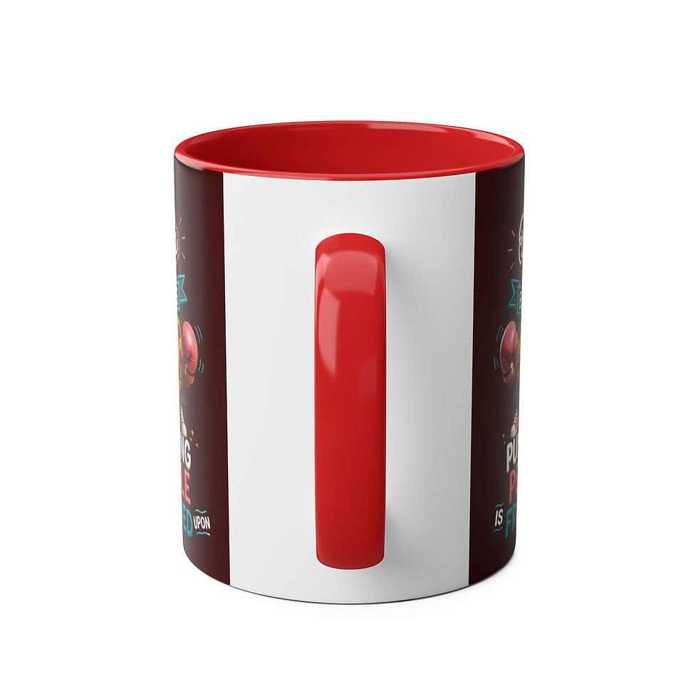 Thumbnail: Coffee Mug - "I Bake Because Punching People Is Frowned Upon" Two-Tone 11oz