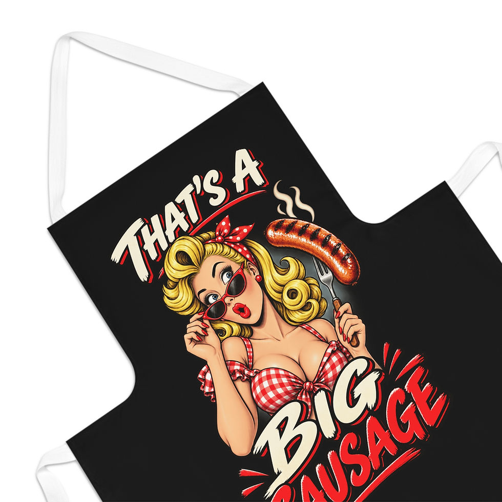 Thumbnail: That’s A Big Sausage Apron — Retro Pinup BBQ Cooking Apron