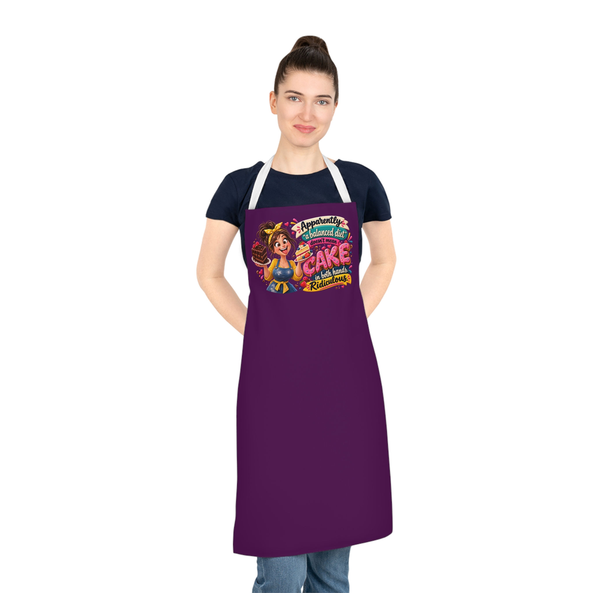 Baker’s Apron — Balanced Diet Funny Cake Apron