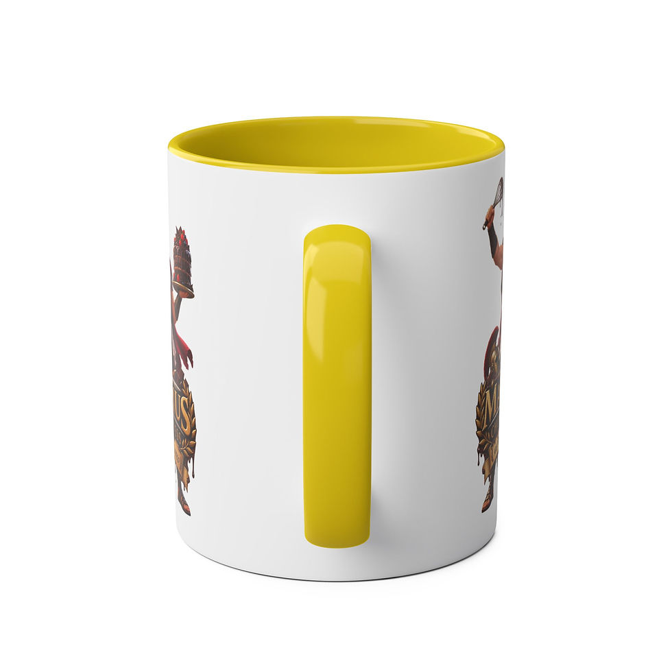 Thumbnail: Maximus Chocolatiness Coffee Mug — Funny Gladiator 11oz Two-Tone Mug
