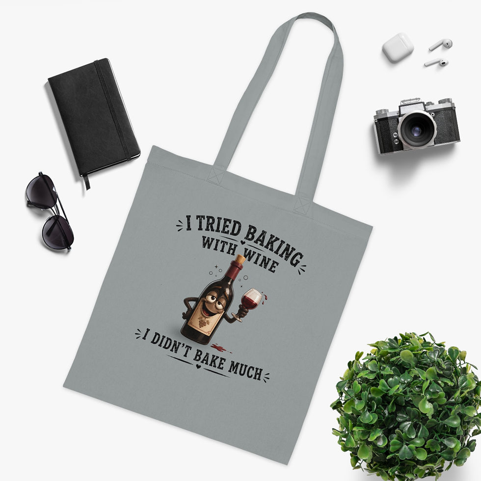 Thumbnail: I Tried Baking With Wine Tote Bag — Funny Baking Wine Gift Tote