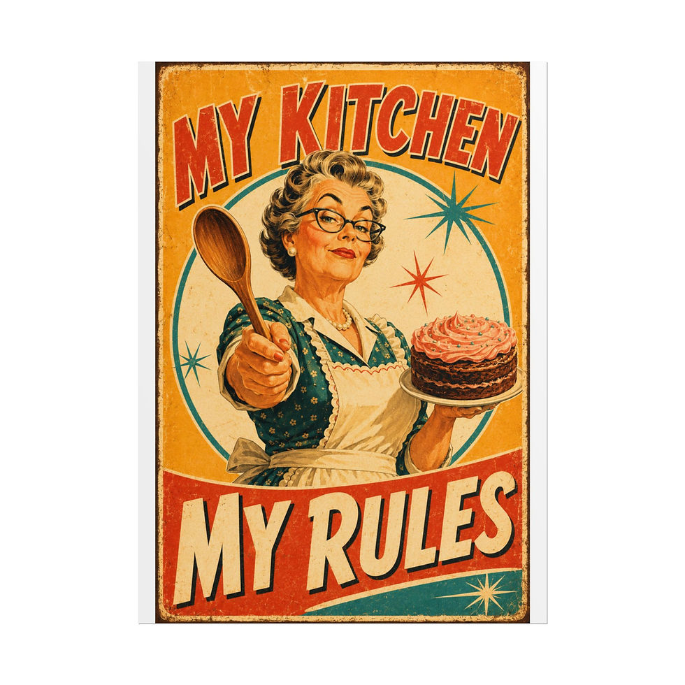 Thumbnail: My Kitchen My Rules Retro Kitchen Poster