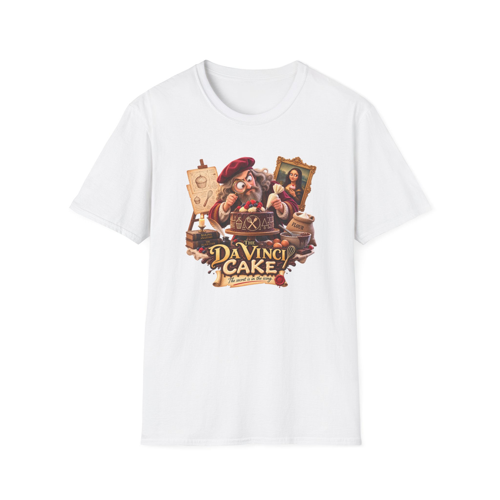 Da Vinci Cake T-Shirt — Funny Pastry Chef Art Lover Tee