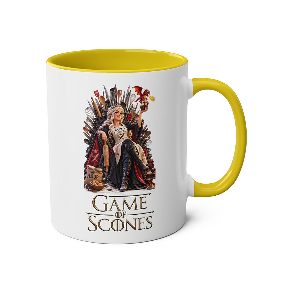 Thumbnail: Game of Scones Coffee Mug — Funny Baking Queen 11oz Two-Tone Mug