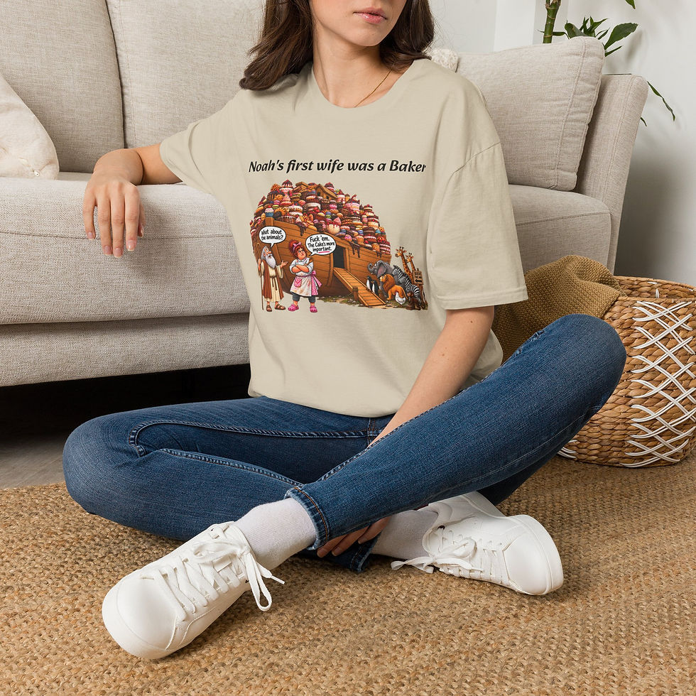 Thumbnail: Noah's First Wife Was a Baker T-Shirt – Funny Biblical Baking Tee