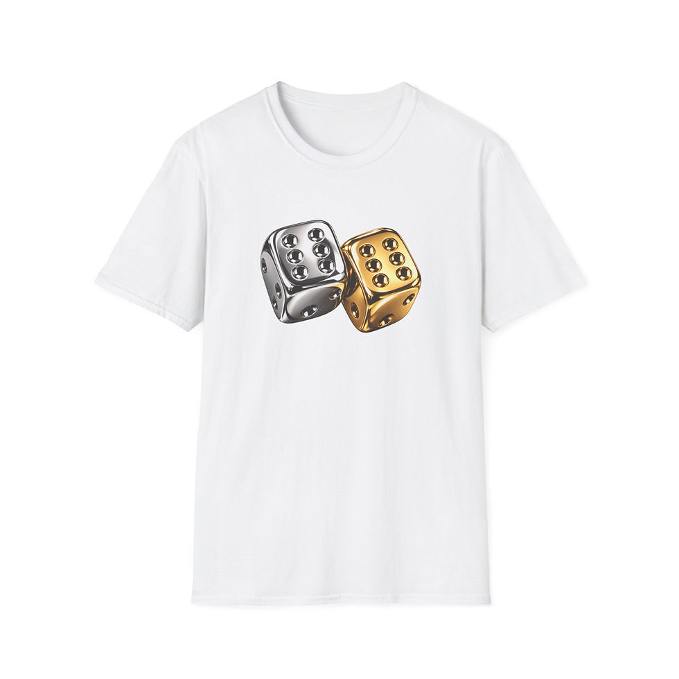 Thumbnail: Dice Graphic T-Shirt — Gold & Silver Lucky Dice Tee